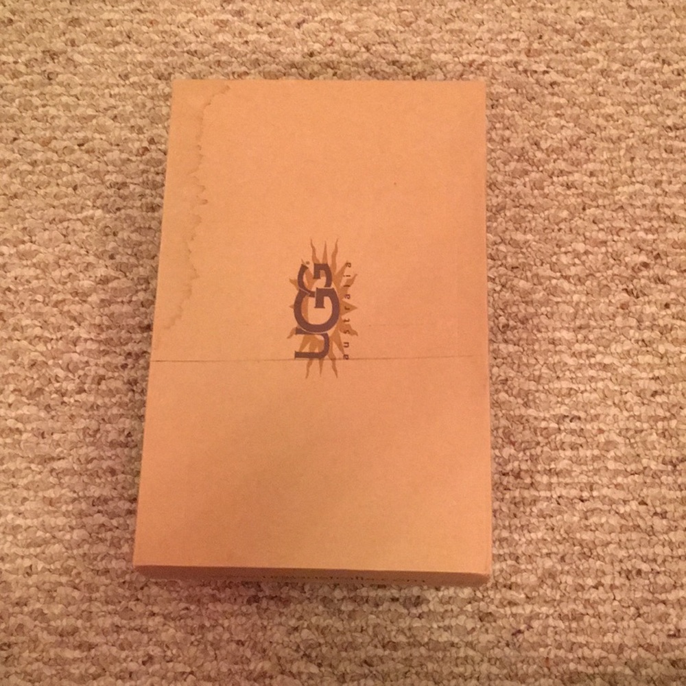 Blue and white ugg boots